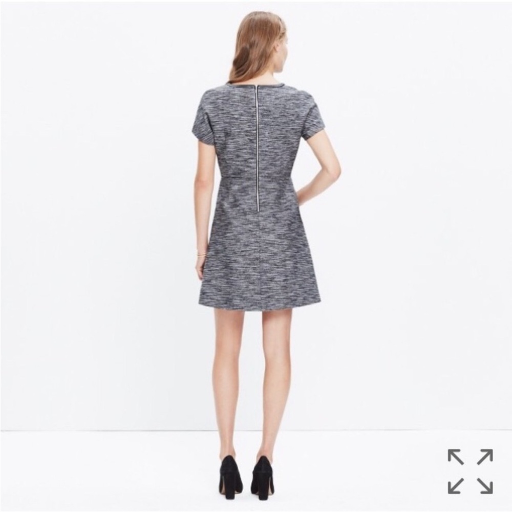 Madewell Tweed Mini Skater Dress A-Line Short Sleeves - Picture 2 of 10